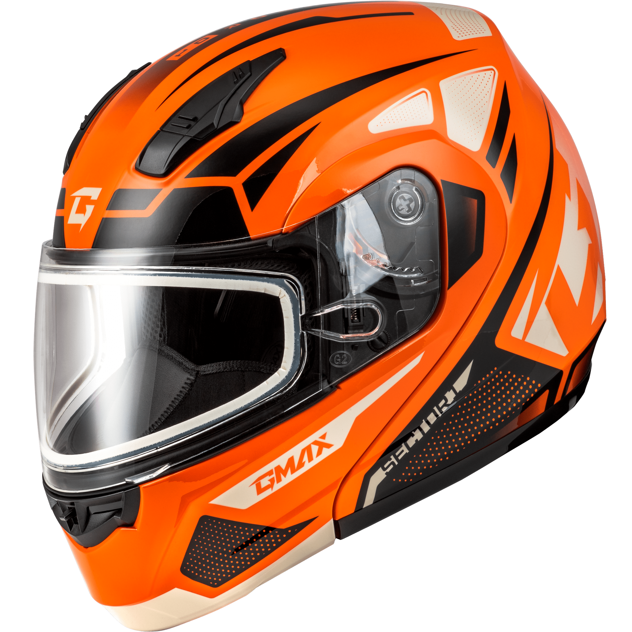 GMAX MD-04S SECTOR SNOW HELMET ORANGE/BLACK XL