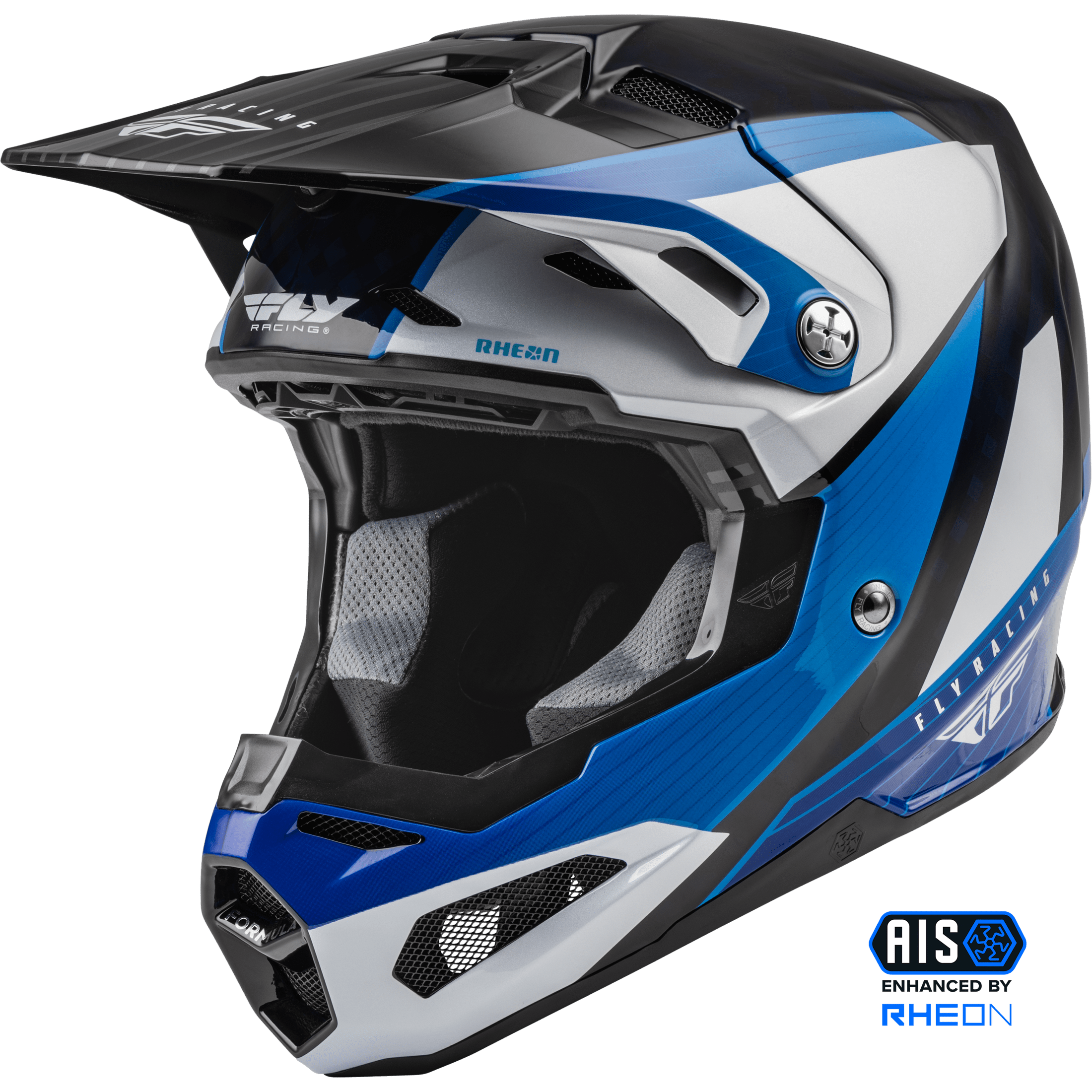 FLY RACING FORMULA CARBON PRIME HELMET BLUE/WHITE/BLUE CARBON LG