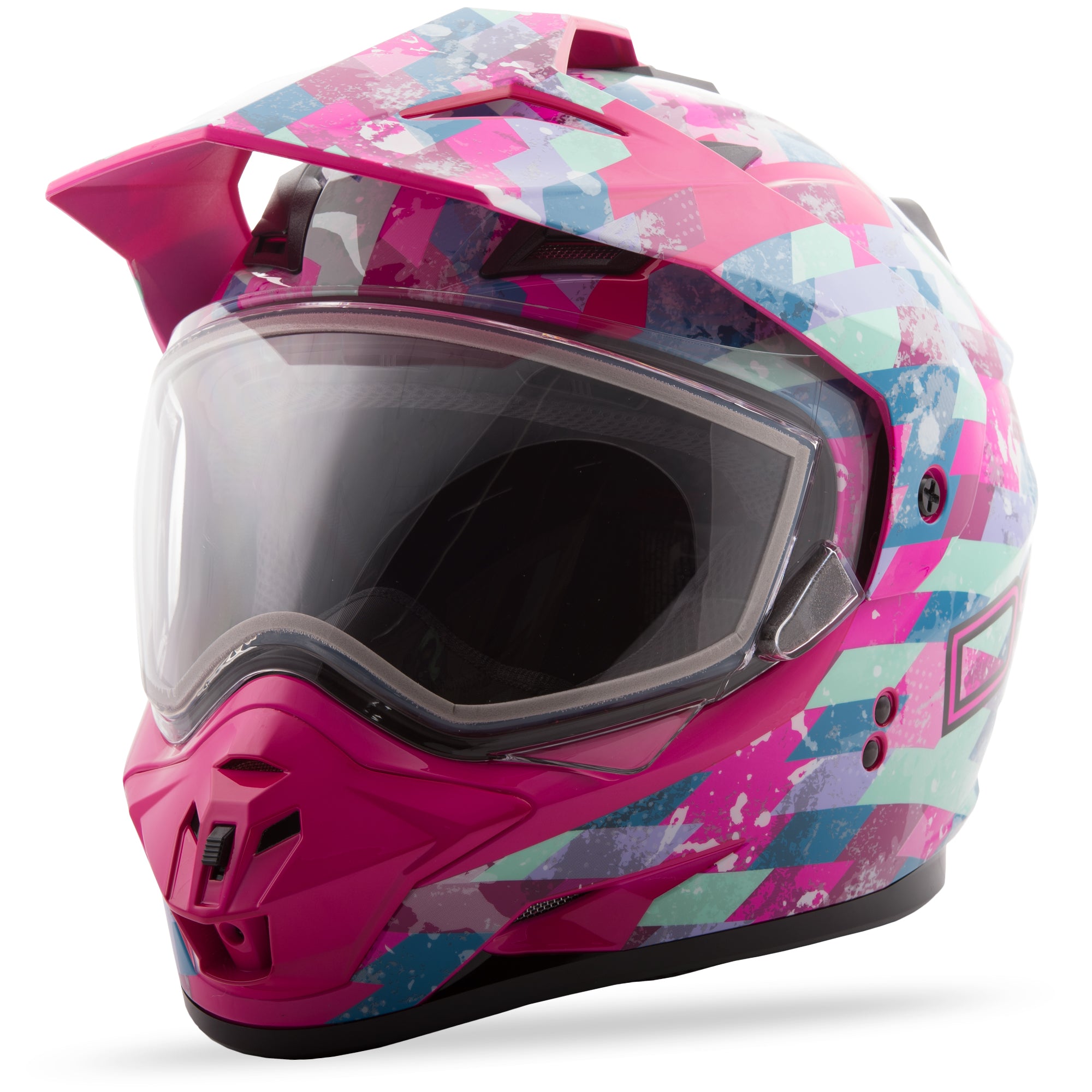 GMAX GM-11S DSG CHECKED OUT HELMET PINK 2X
