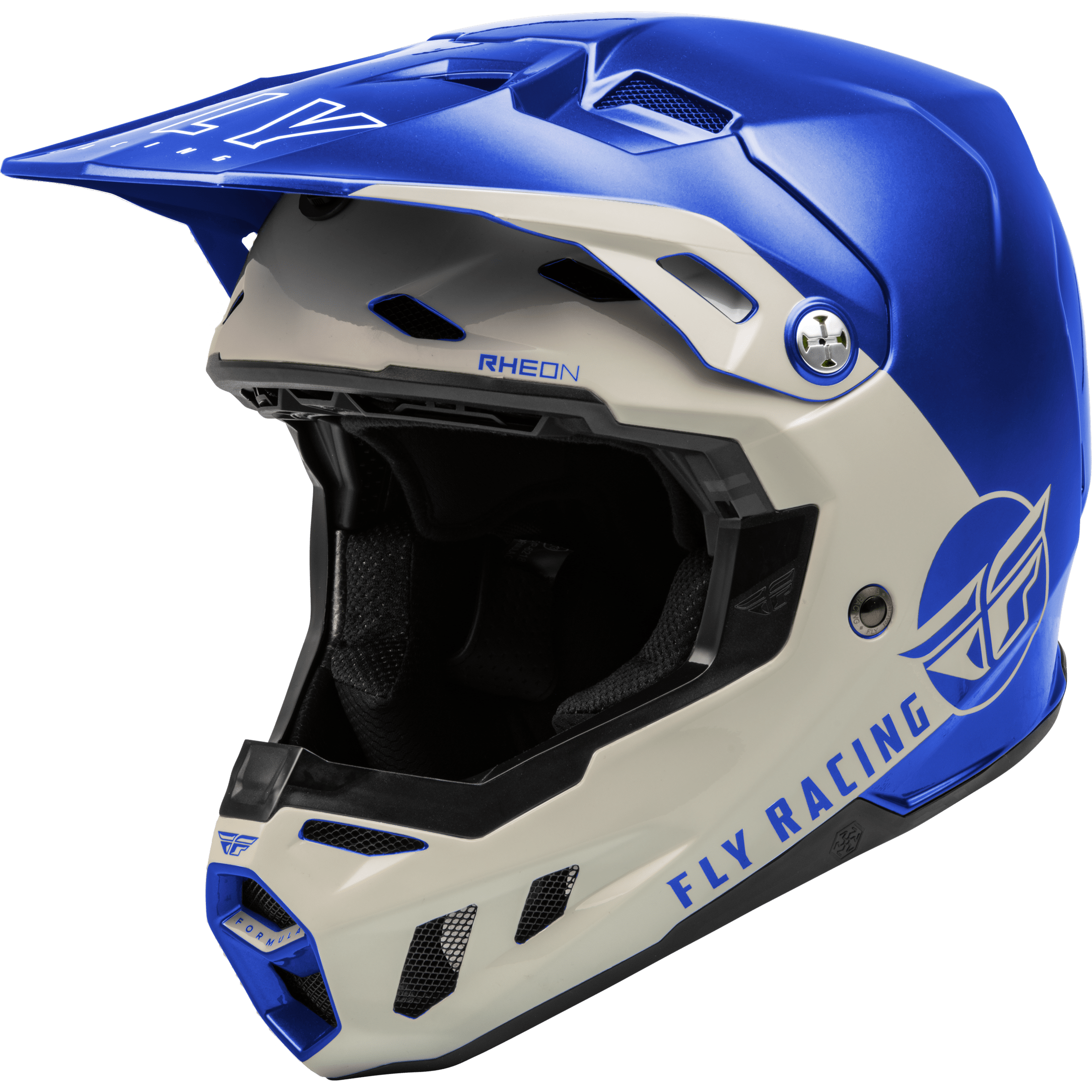FLY RACING FORMULA CC CENTRUM HELMET METALLIC BLUE/LIGHT GREY LG