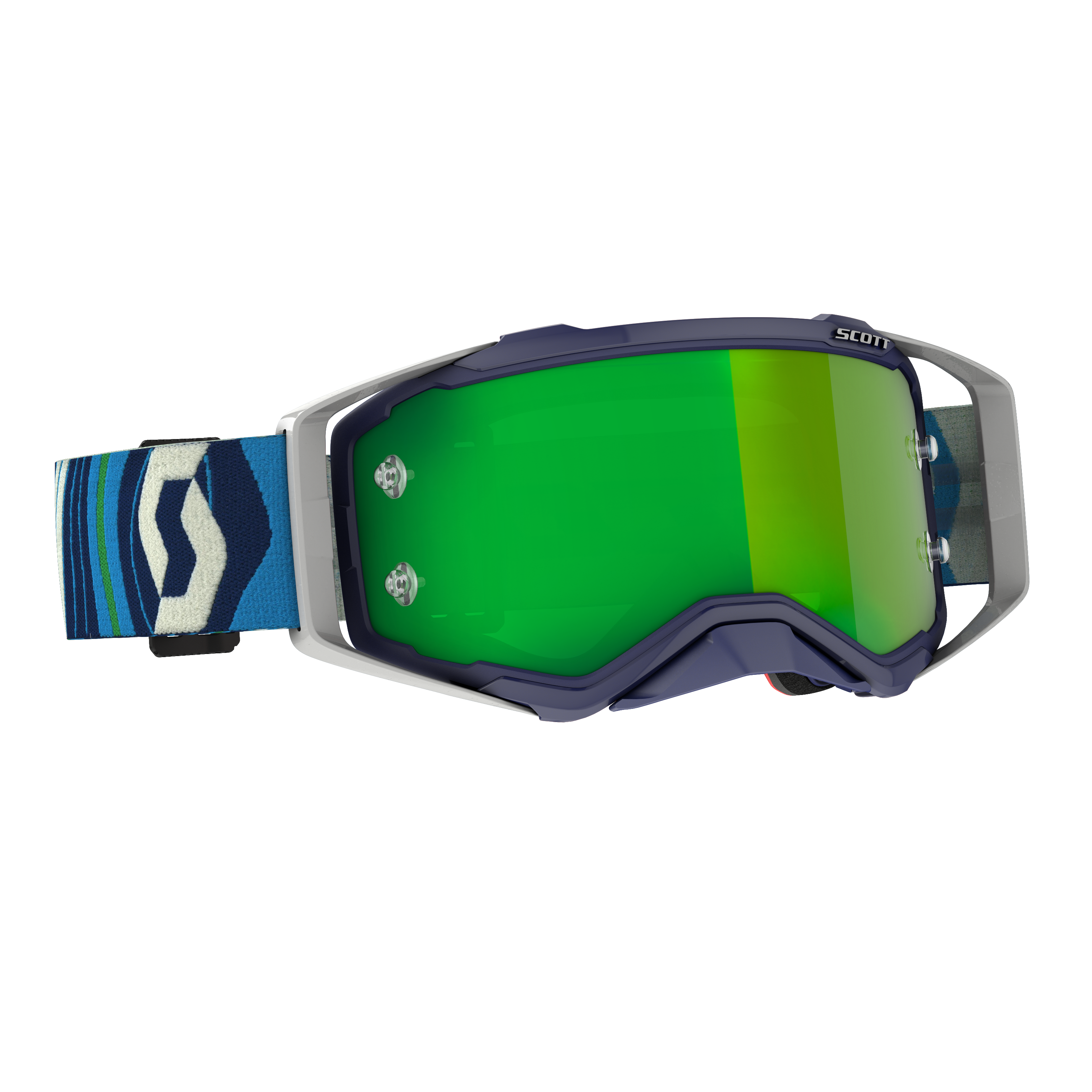 SCOTT PROSPECT GOGGLE BLUE/GREEN GREEN CHROME WORKS LENS