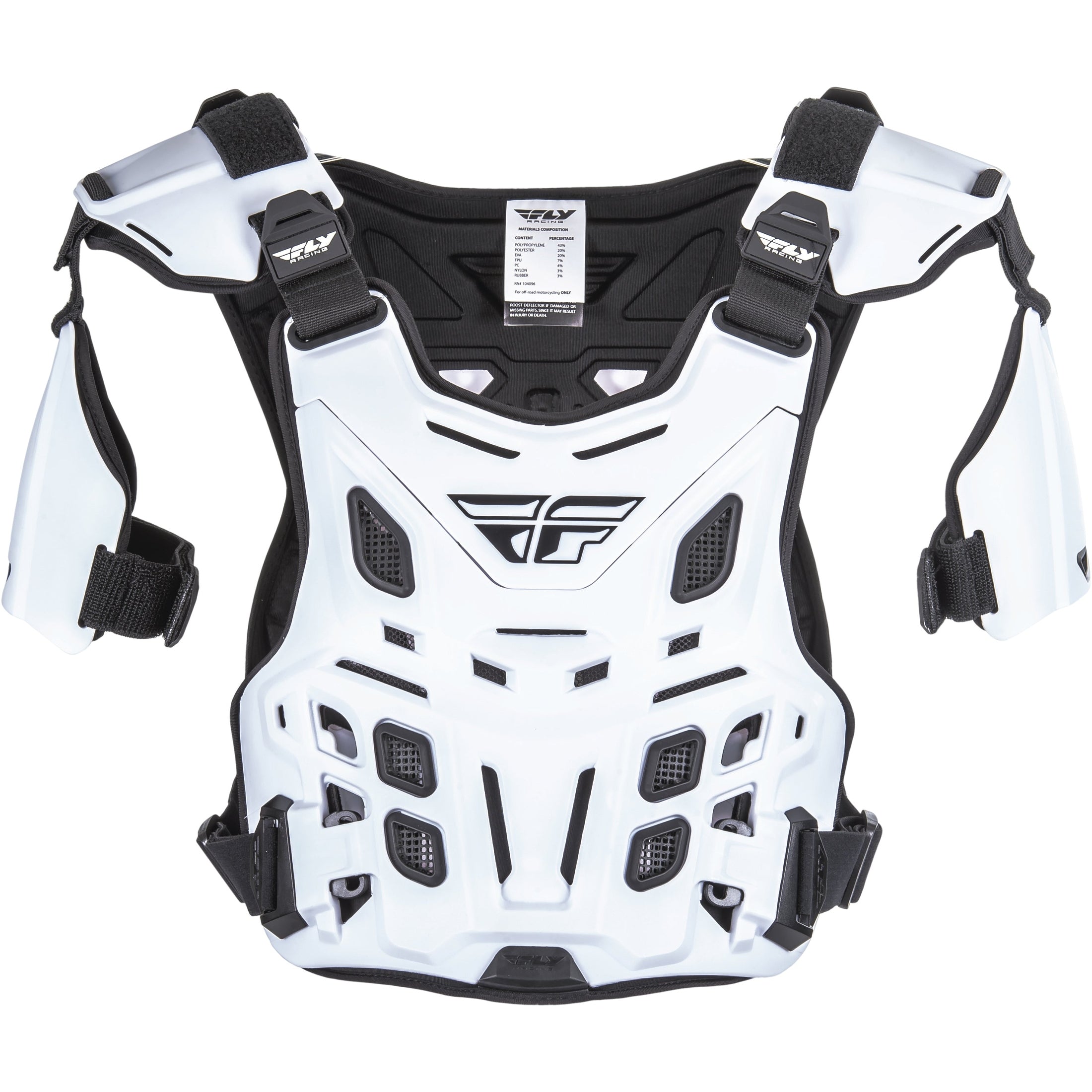 FLY RACING REVEL OFFROAD ROOST GUARD WHITE