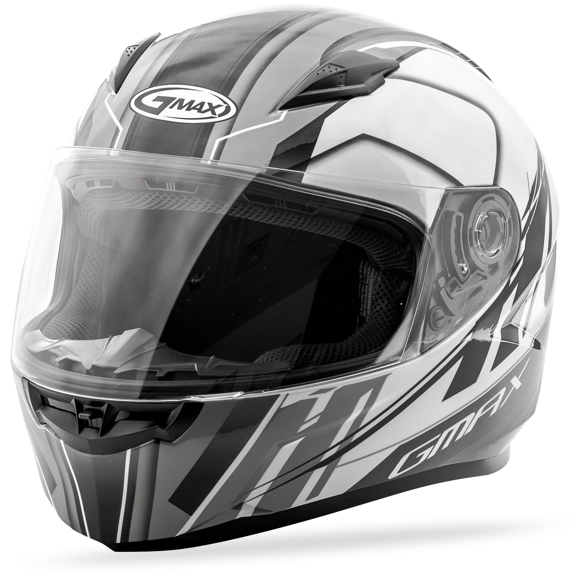 GMAX FF-49 FULL-FACE ROGUE HELMET WHITE/BLACK LG
