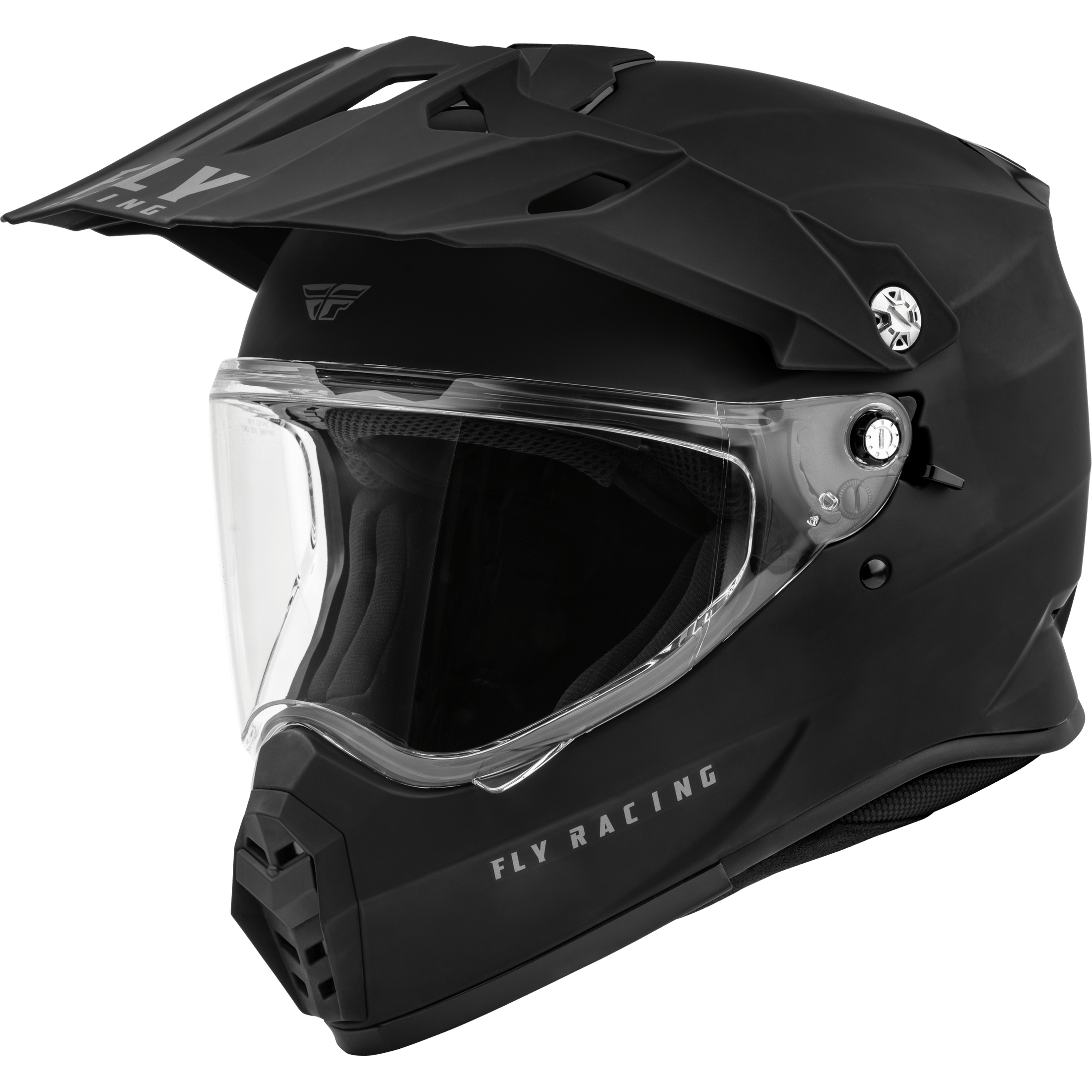 FLY RACING TREKKER SOLID HELMET MATTE BLACK MD