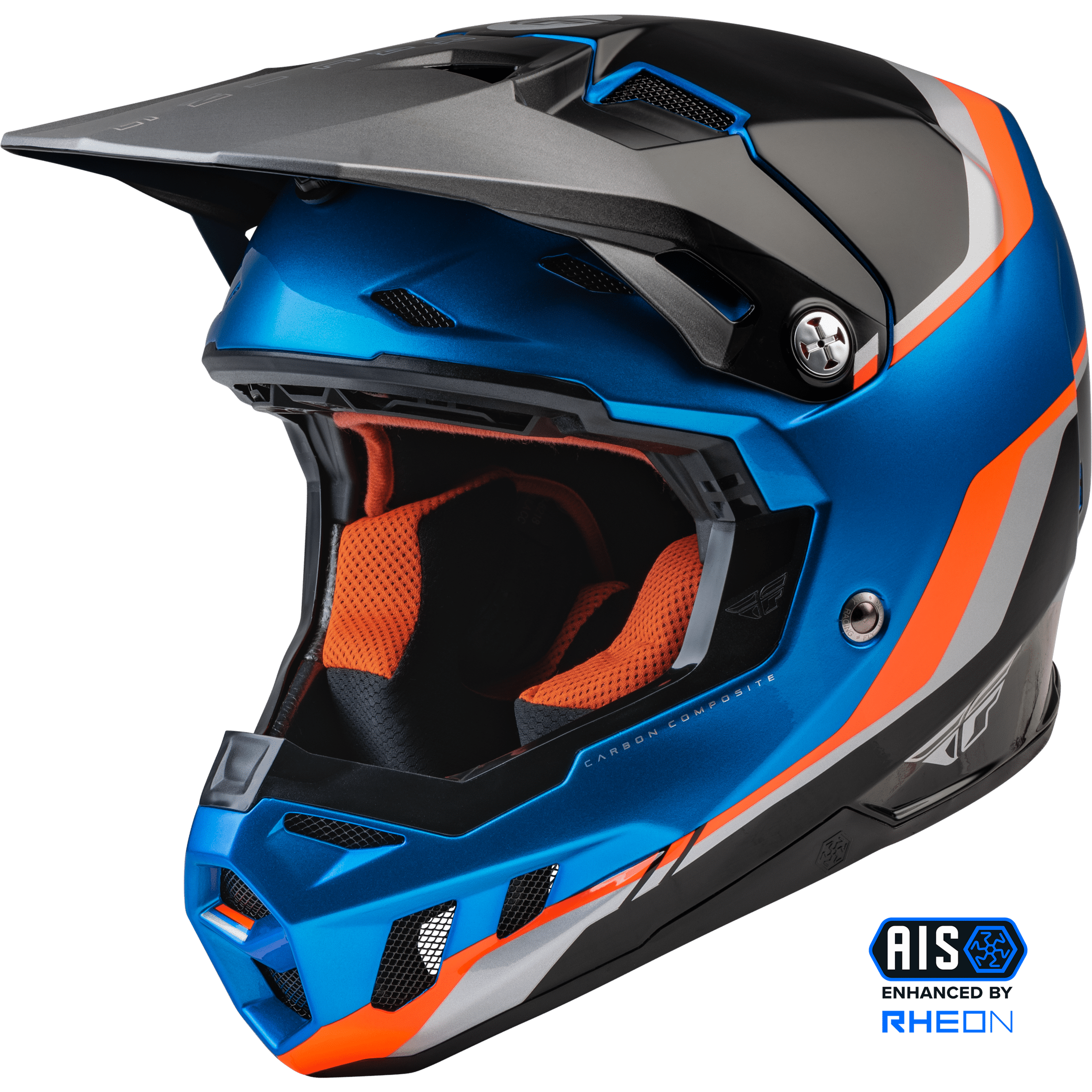 FLY RACING FORMULA CC DRIVER HELMET BLUE/ORANGE/BLACK SM