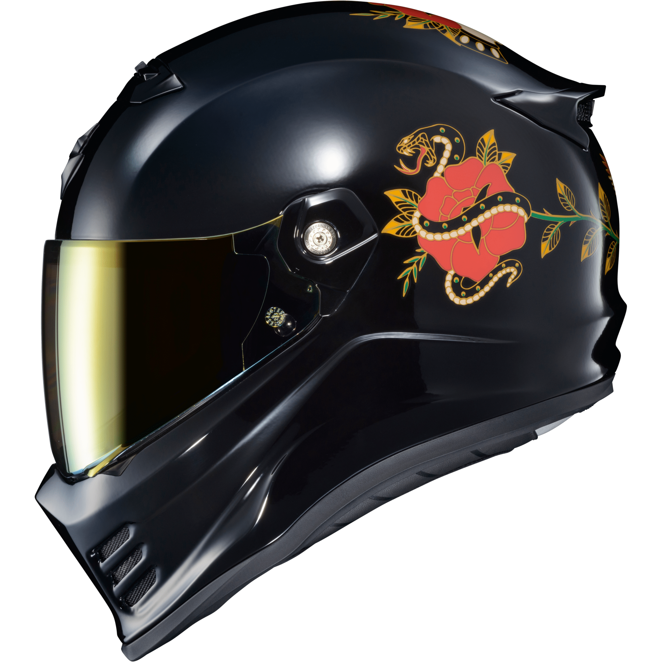 SCORPION EXO COVERT FX FULL FACE HELMET THE LITAS GLOSS BLACK 2X