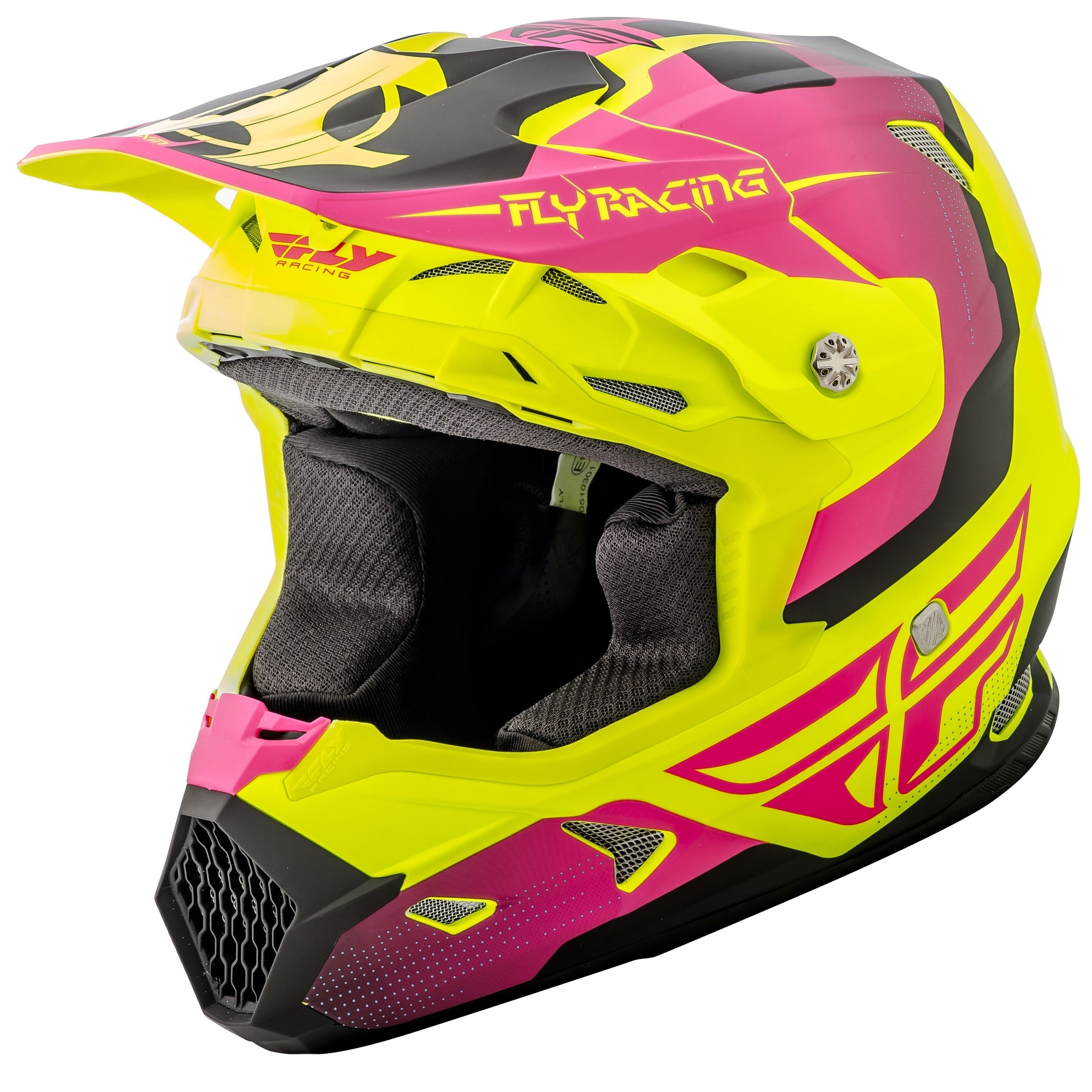 FLY RACING TOXIN ORIGINAL HELMET MATTE HI-VS/PINK LG
