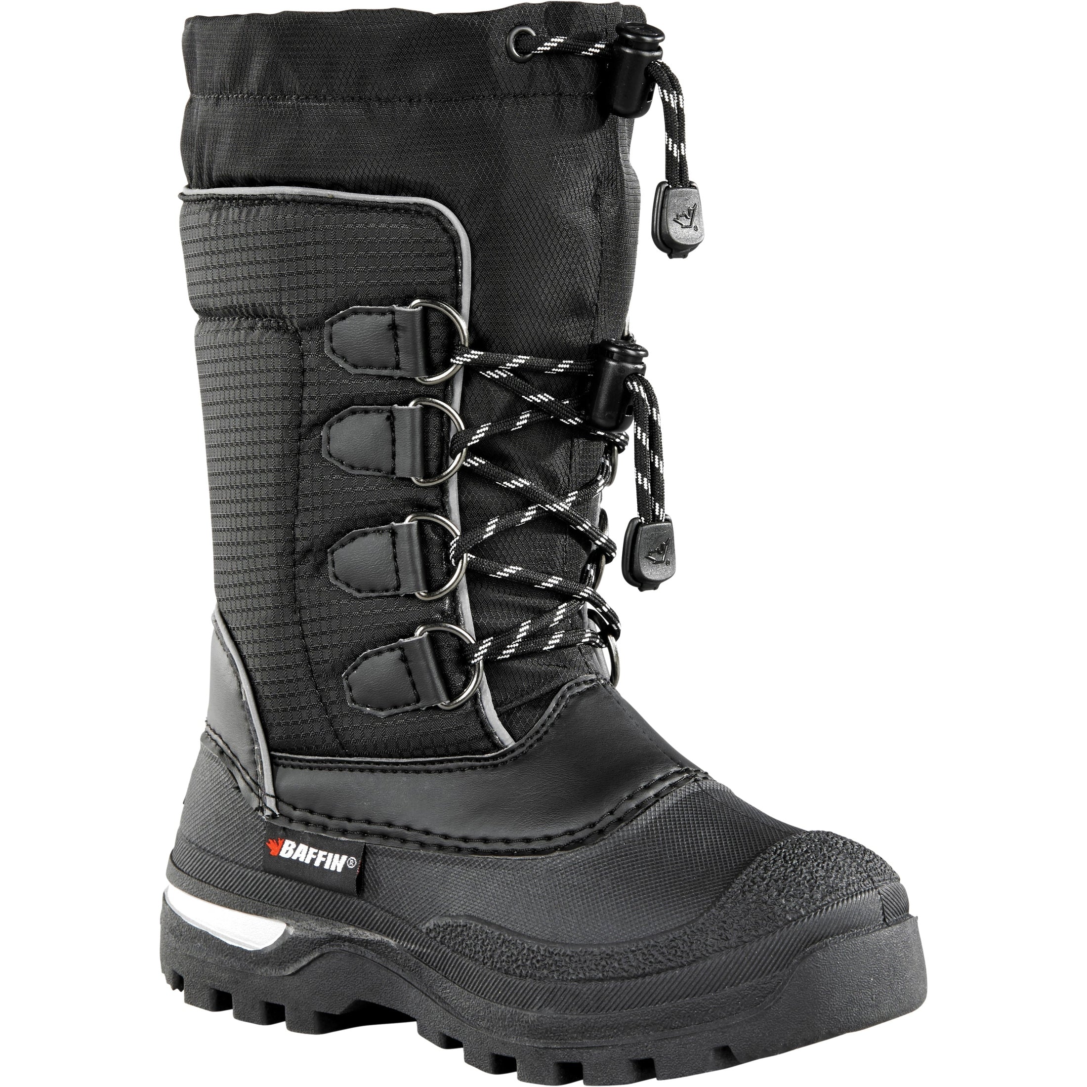 BAFFIN JUNIOR PINETREE BOOTS BLACK SZ 08