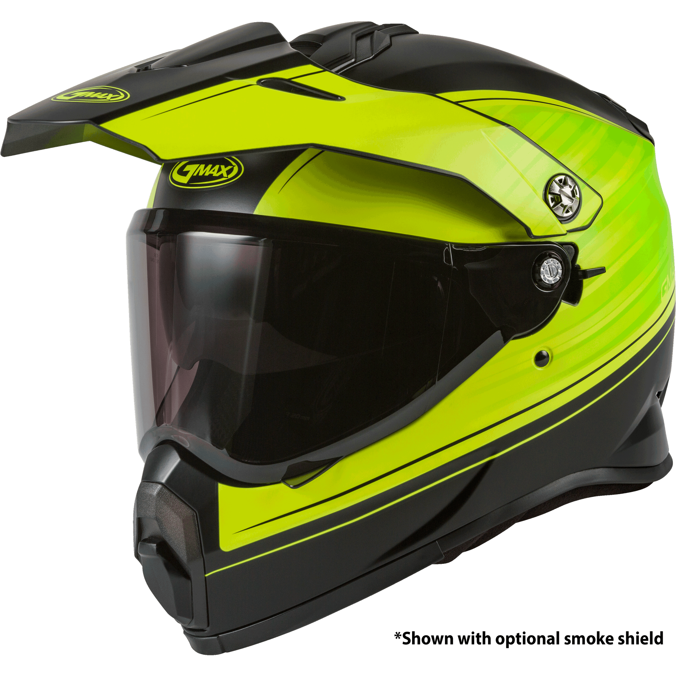 GMAX AT-21 ADVENTURE RALEY HELMET MATTE BLACK/HI-VIS XS