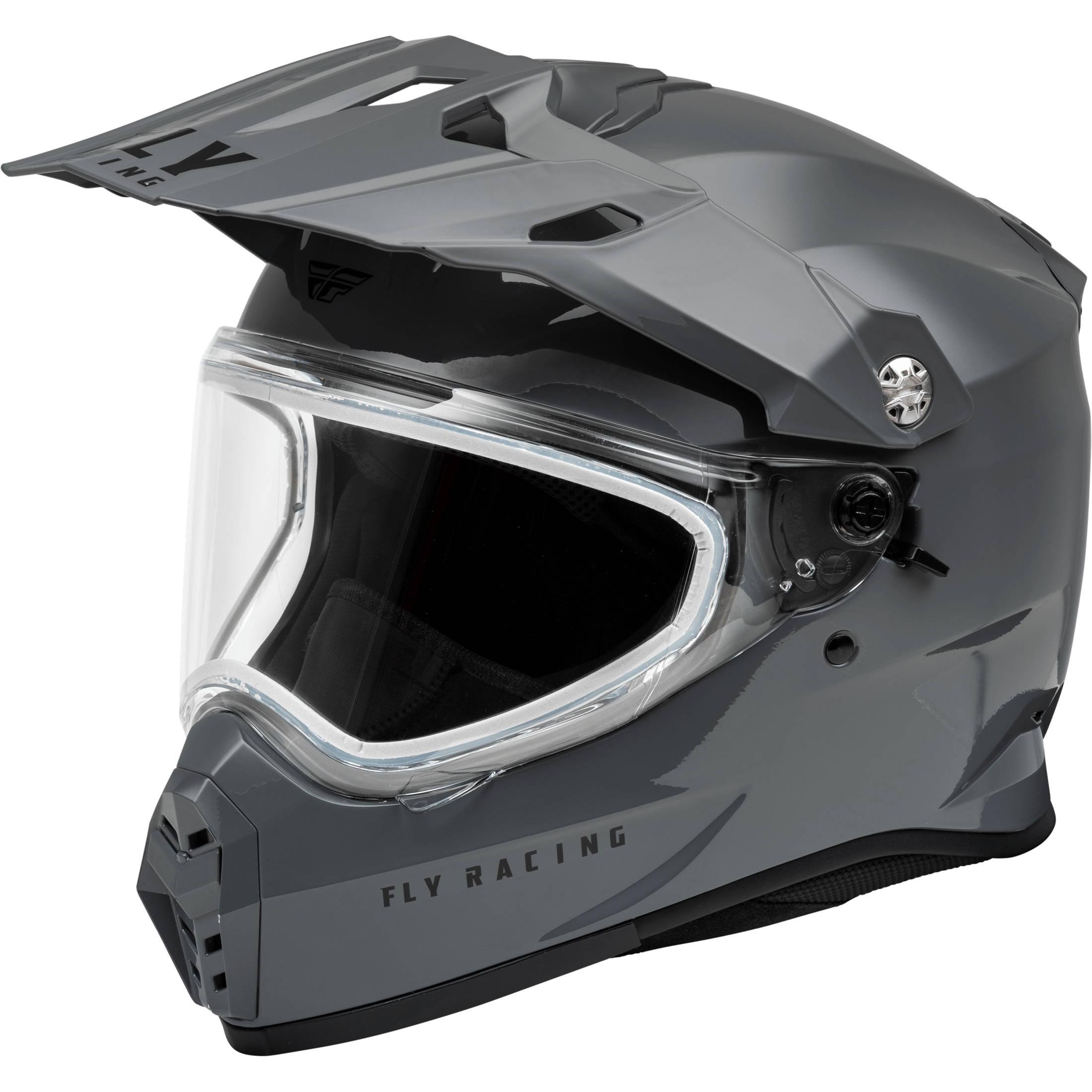FLY RACING TREKKER CW SOLID HELMET DUAL SHLD GREY 2X