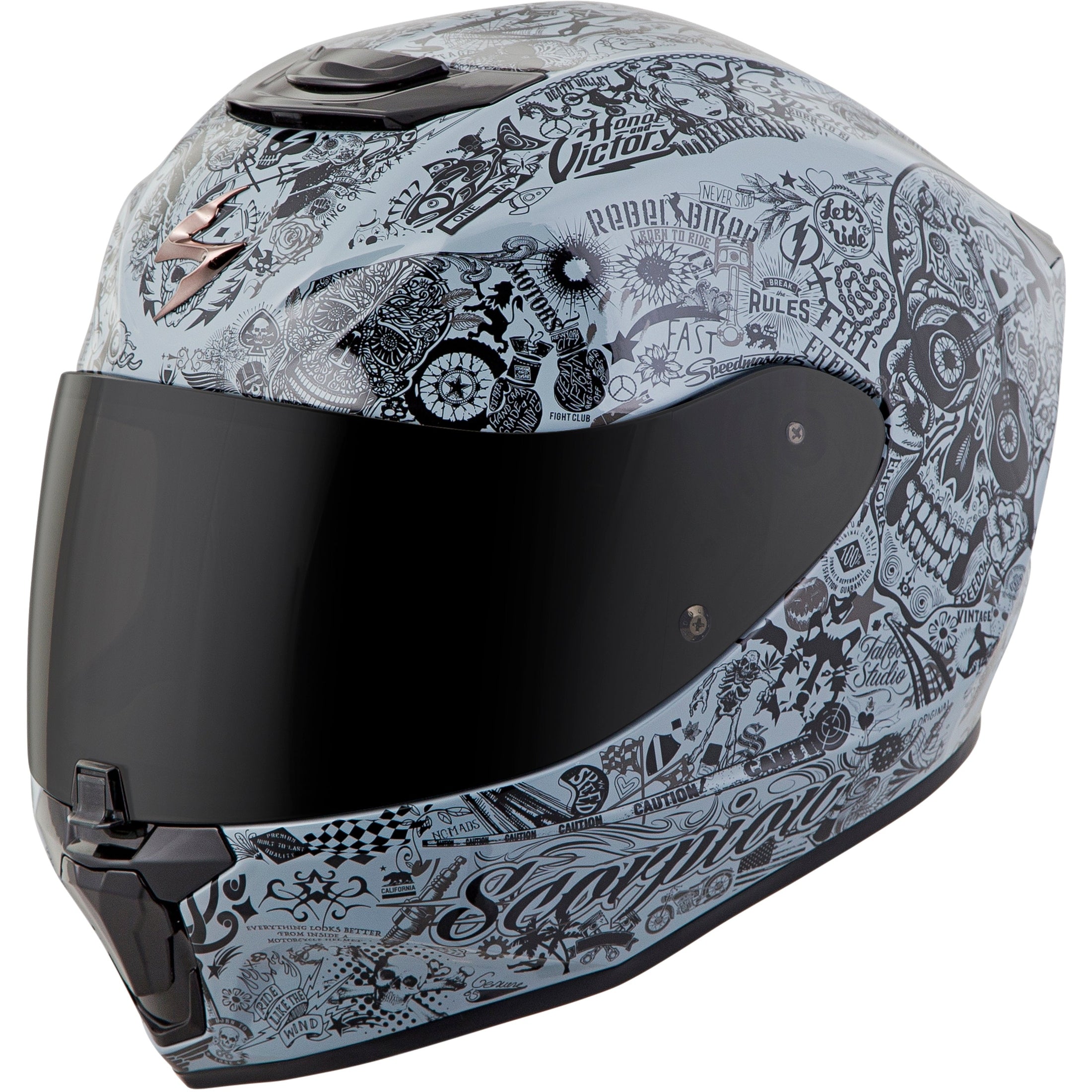 SCORPION EXO EXO-R420 FULL-FACE HELMET SHAKE CEMENT GREY SM