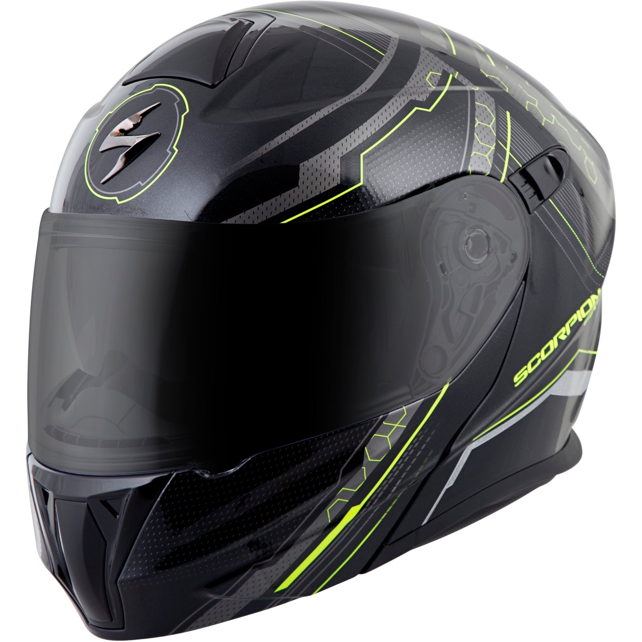 SCORPION EXO EXO-GT920 MODULAR HELMET SATELLITE NEON MD